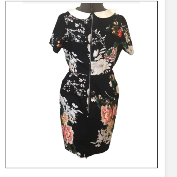 Sunny Girl Mod Cloth Navy Floral Dress Size 2X - Picture 4 of 7